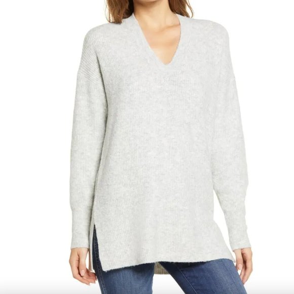 Halogen Sweaters - NEW Halogen Nordstrom Cozy V-Neck Tunic Sweater S